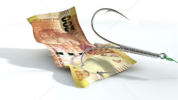 Stock photo: Rand Banknote Baited Hook