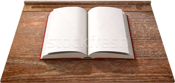 Stock photo: Vintage Desk With Open Book
