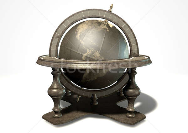 Vintage mundo globo ornamento isolado Foto stock © albund