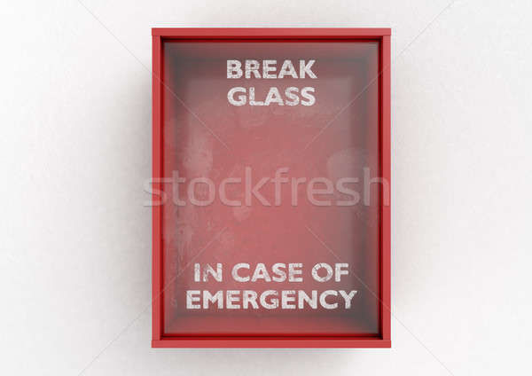 Break In Case Of Emergency Red Box Stock photo © albund