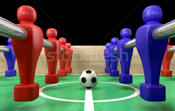 Stock photo: Foosball Table Closeup