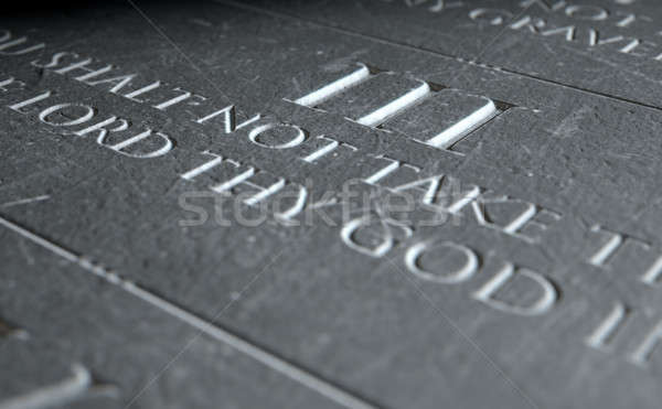 The Third Commandment Stock photo © albund