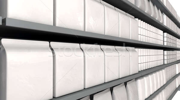 Stock photo: Supermarket Shelves With Generic Products