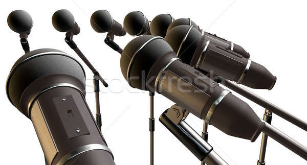 Microphones and Stands Array Stock photo © albund