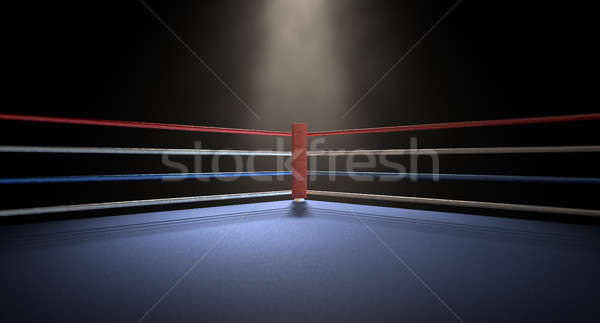 Boxing Corner Spotlit Dark Stock photo © albund
