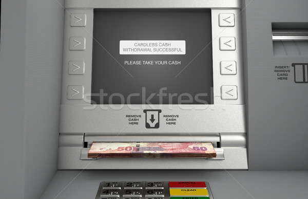 Atm Cardless Cash Withdrawal Stock photo © albund