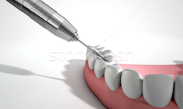 Dentists Drill And Teeth Stock photo © albund