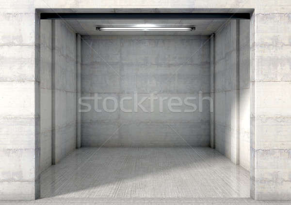 Empty Single Garage Stock photo © albund