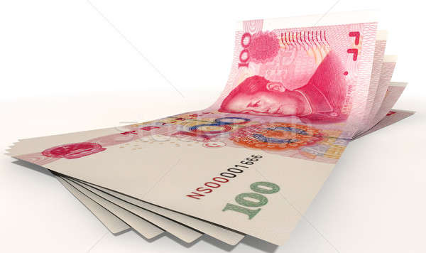 Stock photo: Yuan Bank Notes Spread