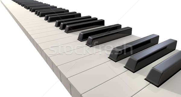 Сток-фото: клавиши · пианино · полный · набор · регулярный · изолированный