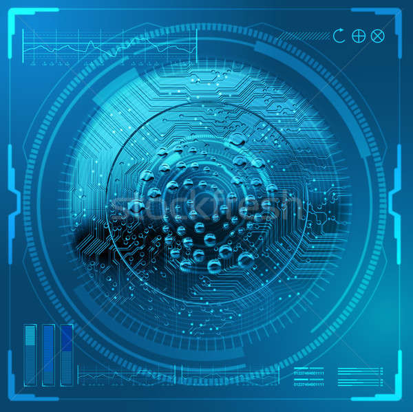 Cryptocurrency Iota Futuristic Stock photo © albund