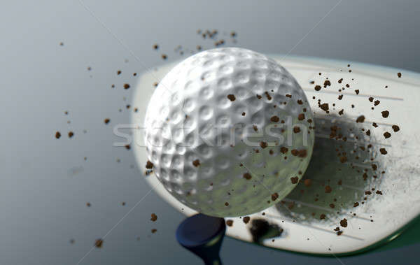 Golf Club Striking Ball In Slow Motion Stock photo © albund