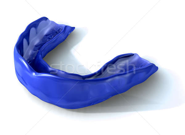 Gum guardia prospettiva regolare blu sport Foto d'archivio © albund