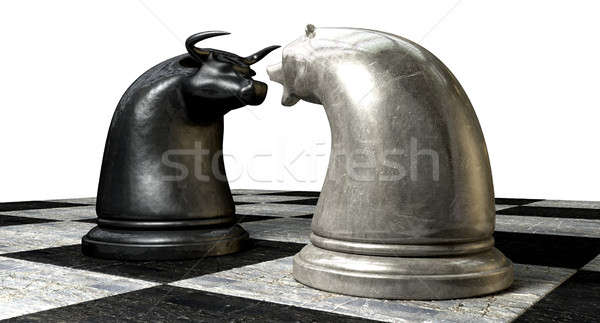 Bull And Bear Market Trend Chess Pieces Stock photo © albund