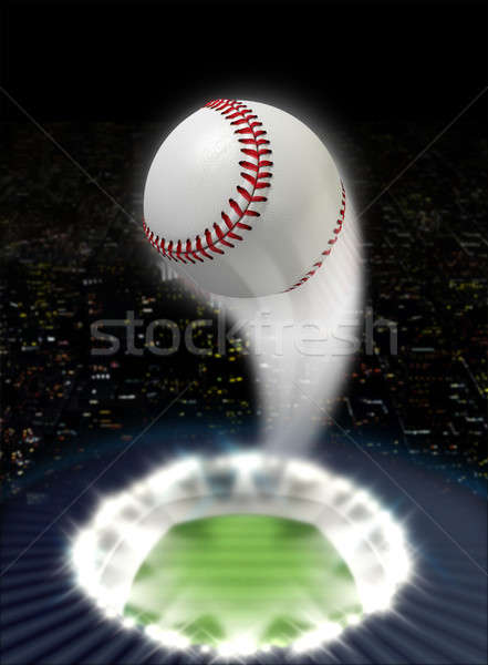 Stadium Night With Ball Swoosh Stock photo © albund