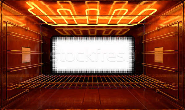 Inside The oven Stock photo © albund