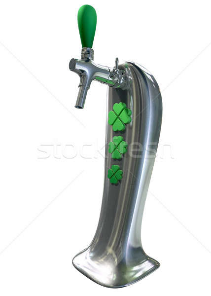 ирландский пива водопроводной зеленый хром клевера Сток-фото © albund