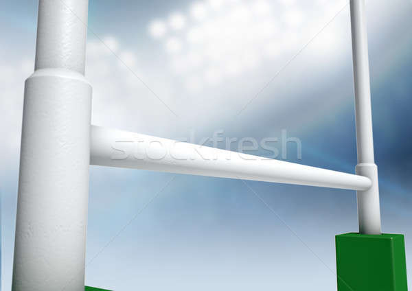 Rugby Posts Stadium Night Stock photo © albund