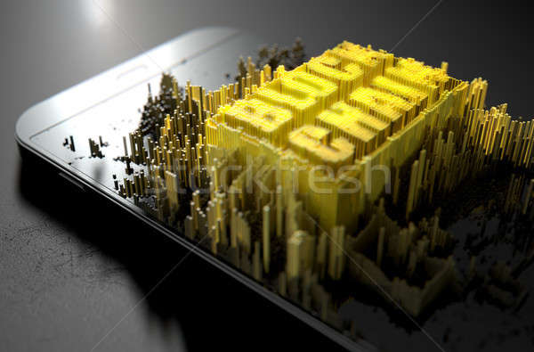 Block Chain Cloner Smartphone Stock photo © albund