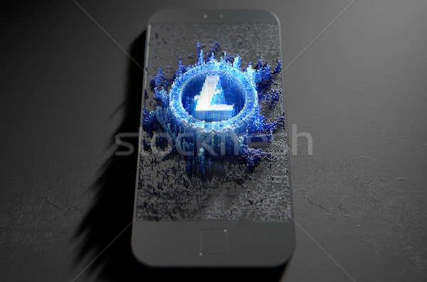 Litecoin Cloner Smartphone Stock photo © albund