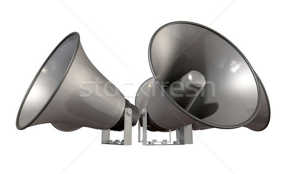 Horn Loudspeakers Facing Out Stock photo © albund