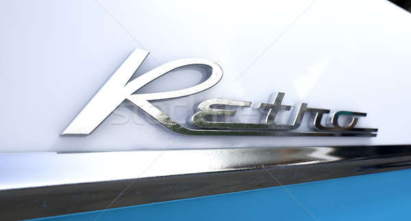 Retro Chrome Car Emblem Stock photo © albund