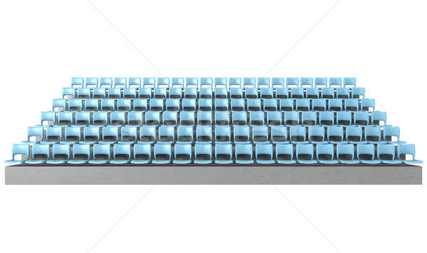 Stadion albastru scaune set Imagine de stoc © albund