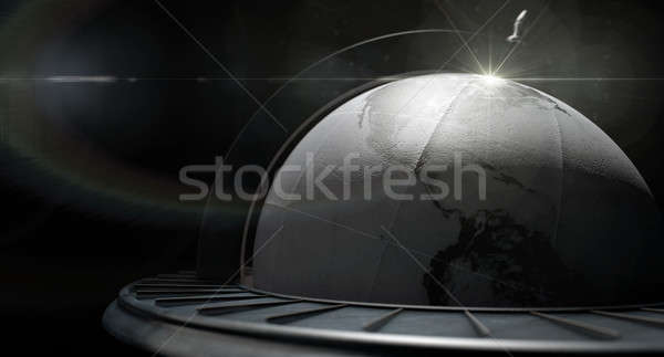 Vintage mundo globo ornamento isolado Foto stock © albund