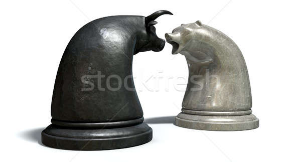 Bull And Bear Market Trend Chess Pieces Stock photo © albund