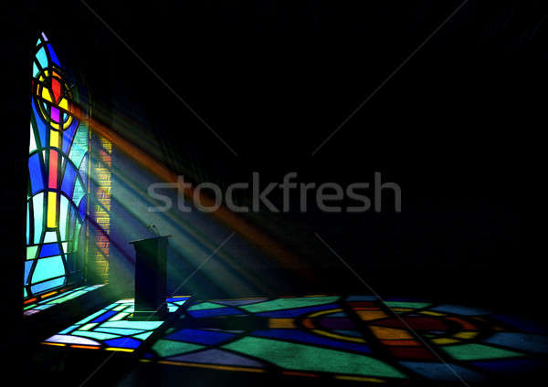 Stained Glass Window Church Stock photo © albund