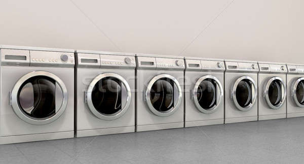 Washing Machine Empty Row Stock photo © albund