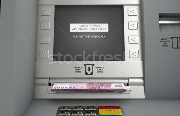 Atm Cardless Cash Withdrawal Stock photo © albund