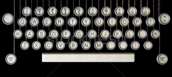 Vintage Typewriter Keys Close Up Stock photo © albund