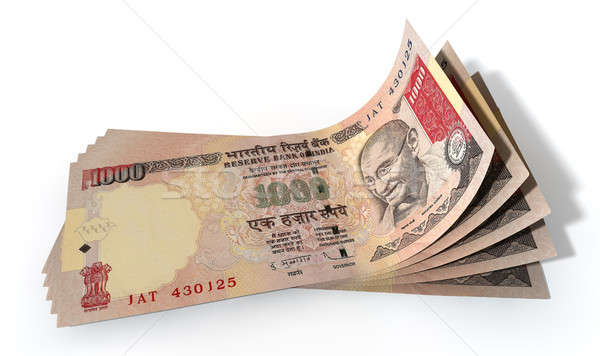 Rupee Bank Notes Spread Stock photo © albund