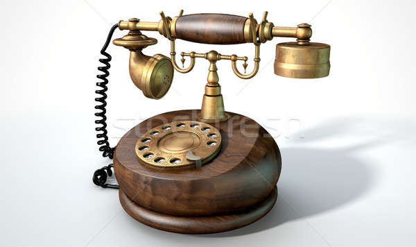 Stock photo: Vintage Telephone Isolated