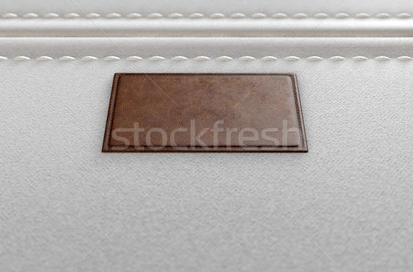 Canvas Material And Leather Label Stock photo © albund
