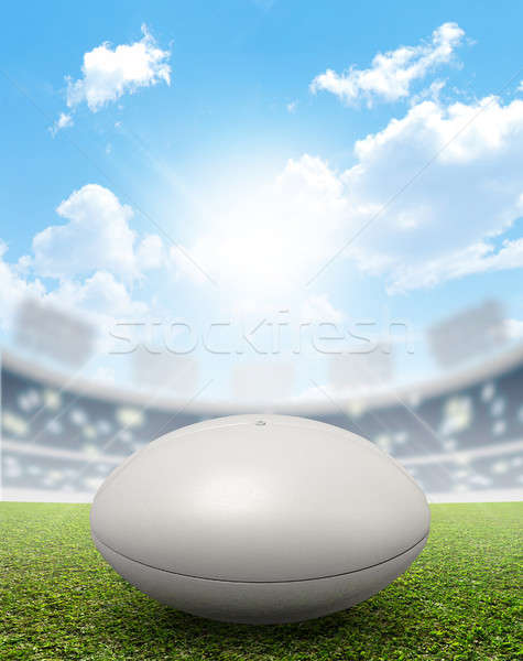 Rugby Stadium And Ball Stock photo © albund
