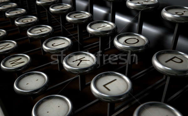 Vintage Typewriter Keys Close Up Stock photo © albund