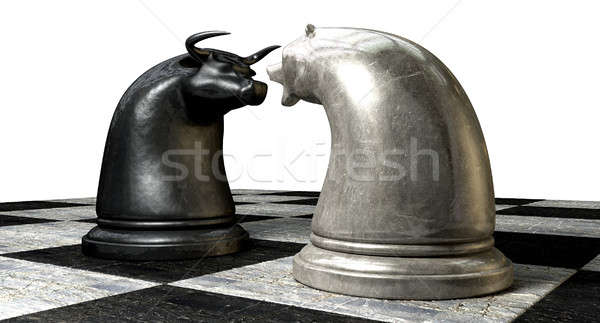 Bull And Bear Market Trend Chess Pieces Stock photo © albund