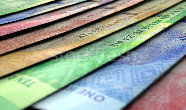 Stock photo: Lined Up Close-Up Banknotes