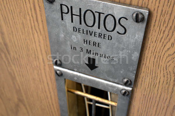 Klasszikus fotó fülke rés 3d render megvilágított Stock fotó © albund