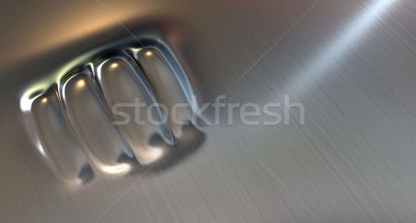 Fist Punched Metal Stock photo © albund