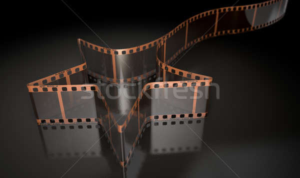 Film Strip Shooting Star Curled Stock photo © albund