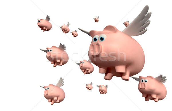 When Pigs Fly Group Stock photo © albund