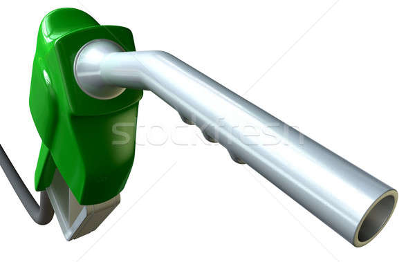 Benzin fogantyú fúvóka nézőpont rendszeres zöld Stock fotó © albund