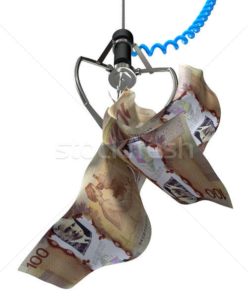Canadian Dollar In A Robotic Claw Stock photo © albund