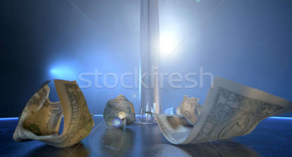 Sztriptíztáncos tippek színpad izolált pólus reflektor Stock fotó © albund