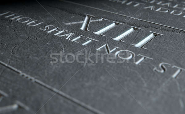 The Eighth Commandment Stock photo © albund