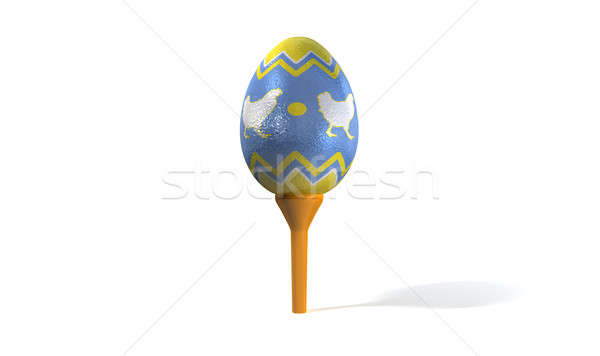 Easter egg golf pollo decorato coperto top Foto d'archivio © albund