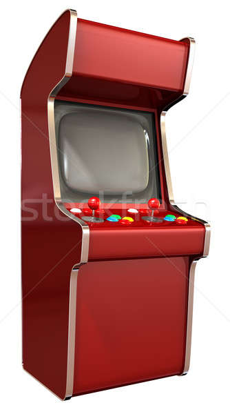 Vintage rosso gioco joystick quattro Foto d'archivio © albund